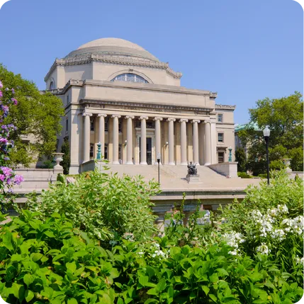 morningside campus low library in the spring