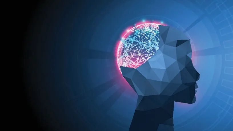 graphic image of ai head