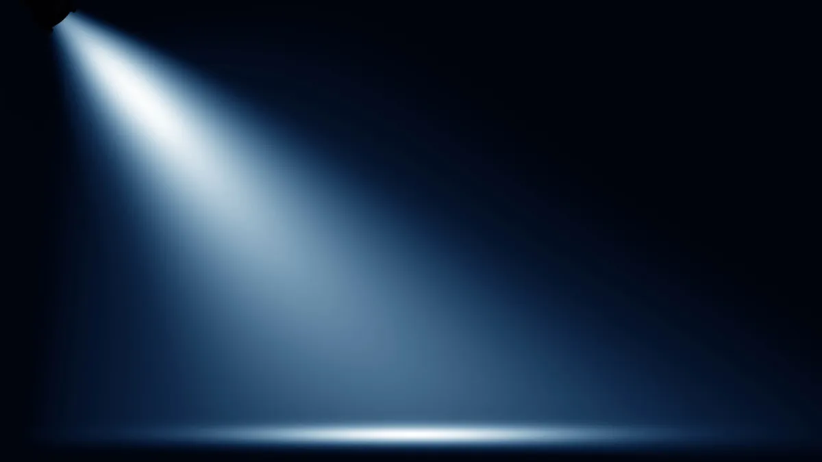 simple spotlight image on dark background
