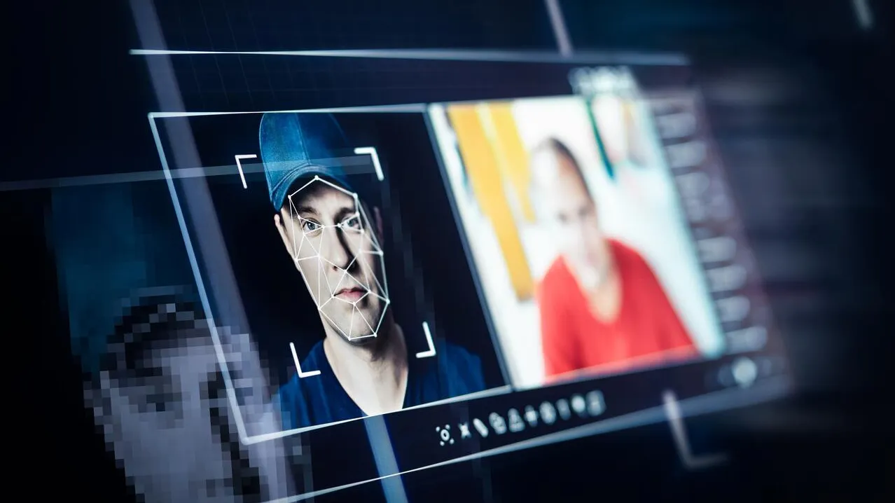 image of facial recognition scanning