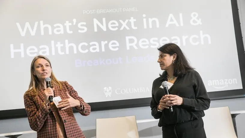 Lena Mamykina (CUIMC) and Sunita Mishra (Amazon Health Services), moderators of breakout session "How might we create interactive intelligent systems for re-imagined patient-clinician encounters?"