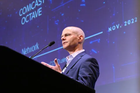 Keynote speaker onstage