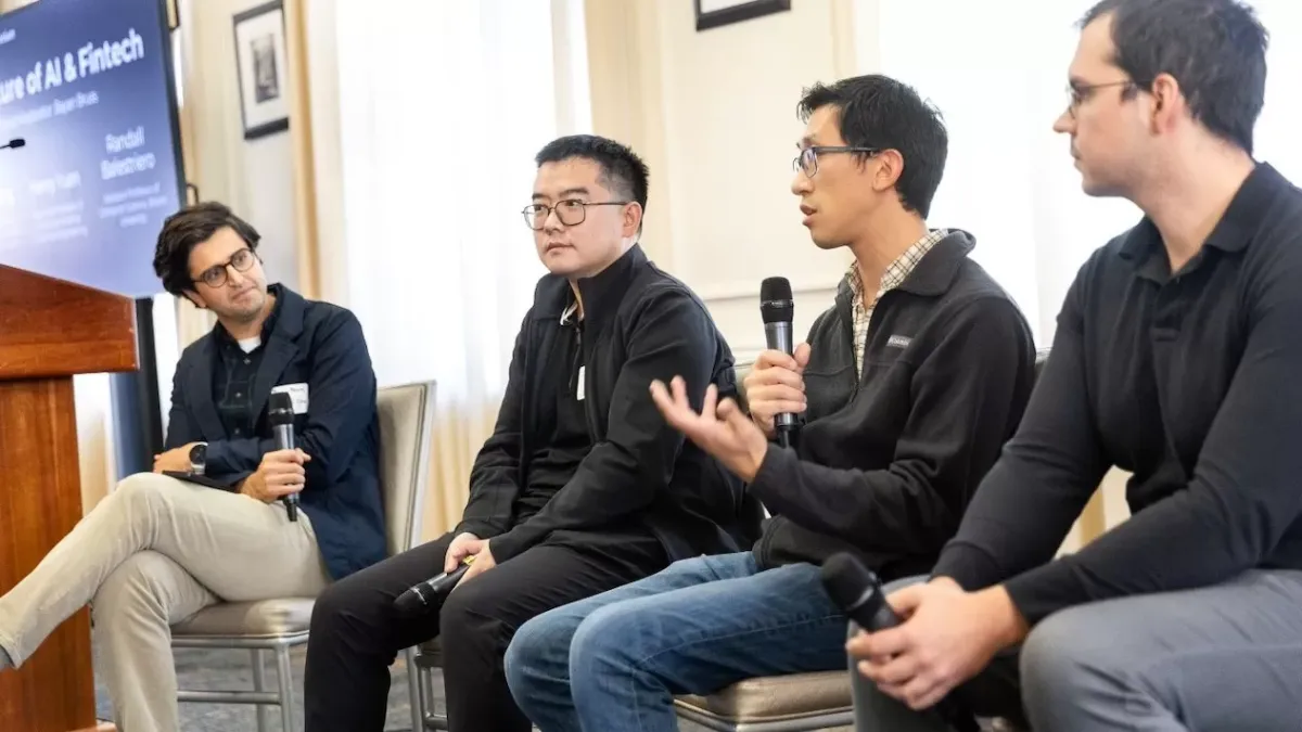 Panelists discussing the future of Finance and AI