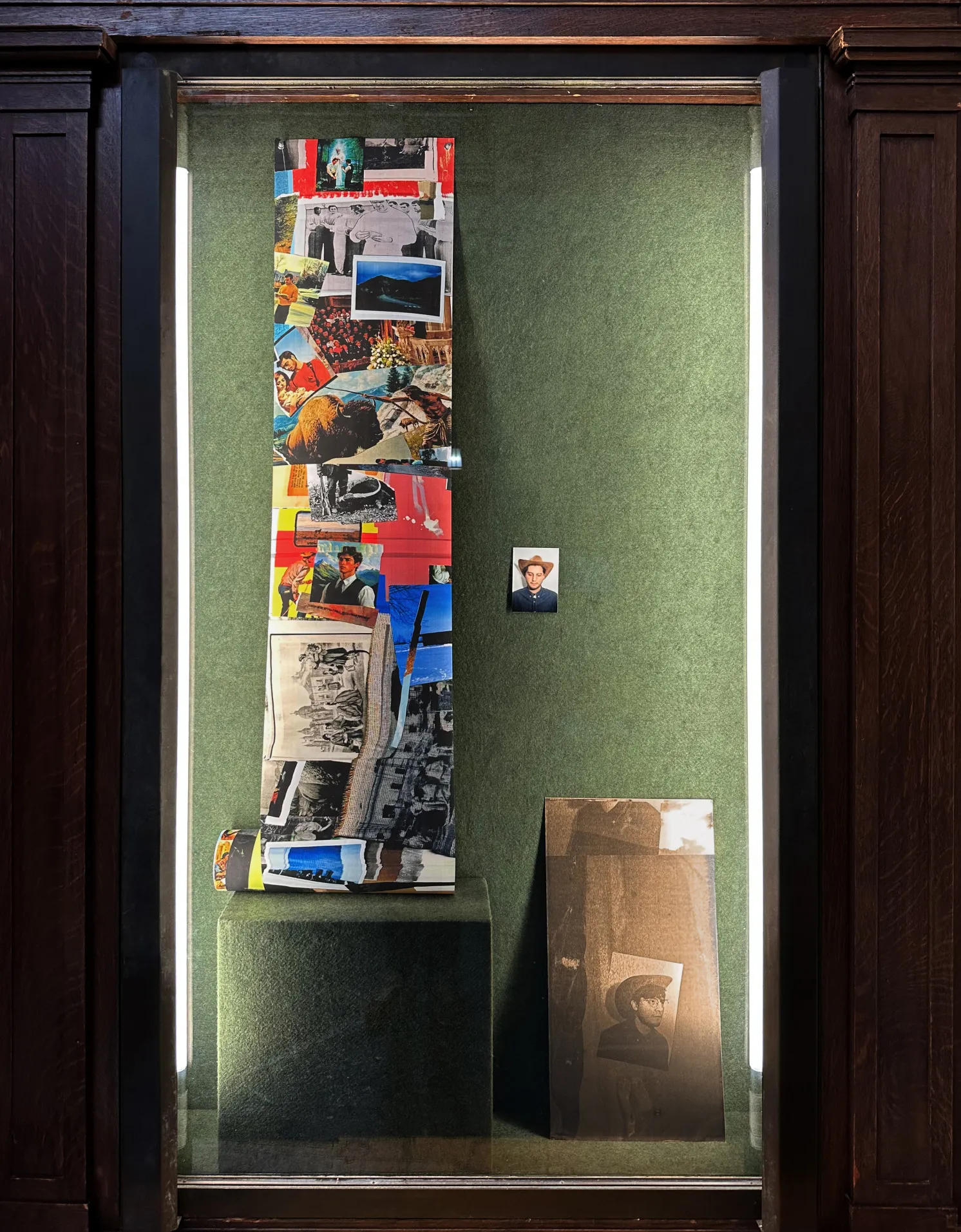 Francisco Javier Ramirez's "A Narrow Band Just Above the Horizon" displayed in Low Memorial Library