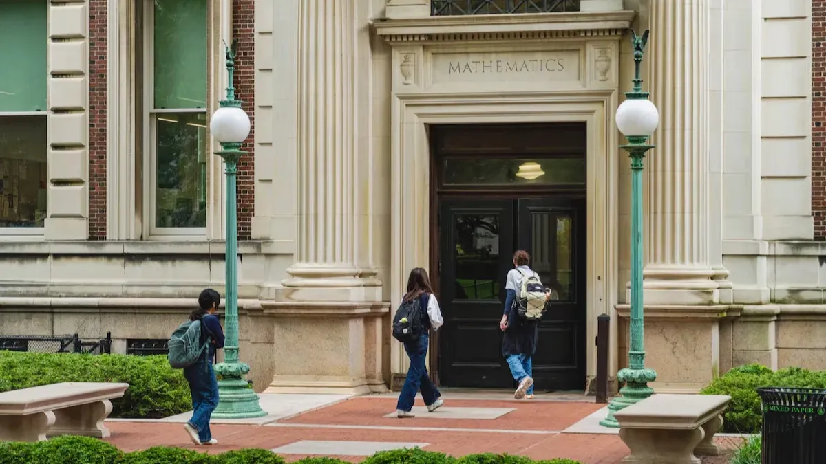 The Columbia Mathematics building is pictured. 